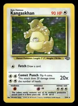 Kangaskhan 5/64 Unlimited Holo Rare Holo Jungle Pokemon Card - 1 - Image 2