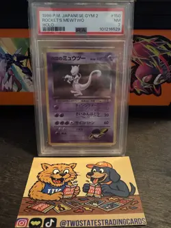 1999 POKEMON JAPANESE GYM 2 #150 ROCKET'S MEWTWO-HOLO PSA 7 - Image 1