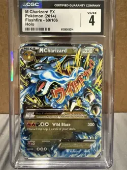 Pokemon TCG Mega M Charizard EX Flashfire Holo Ultra Rare Card 69/106 XY - Image 1