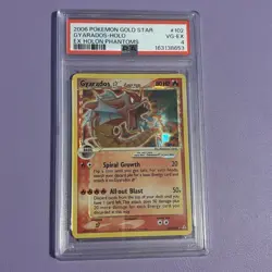 2006 POKEMON EX HOLON PHANTOMS GOLD STAR #102 GYARADOS-HOLO PSA 4 - Image 1