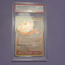 2006 POKEMON EX HOLON PHANTOMS GOLD STAR #102 GYARADOS-HOLO PSA 4 - Image 3