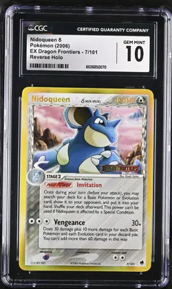 Pokemon Nidoqueen EX Dragon Frontiers 7/101 Reverse Holo CGC 10 Gem Mint - Image 1