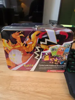 Pokemon TCG: 2020 Fall Charizard Collectors Chest Lunch Box Tin NFS - Image 1