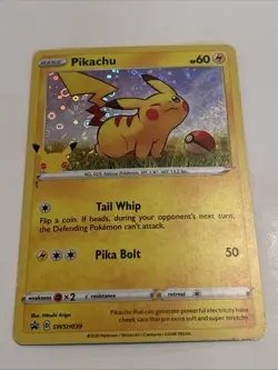 Pokemon TCG Pikachu SWSH039 Sword & Shield Promo Basic Holo English 2020 - Image 1