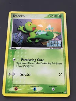 TREECKO ARCKO HOLO - POKEMON 67/100 EX CRYSTAL GUARDIANS EXCELLENT ETAT ANGLAIS - Image 1