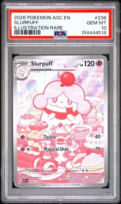 2026 Pokemon Ascended Heroes Slurpuff #236 PSA 10 Illustration Rare Gem Mint Asc - Image 1