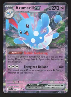 Azumarill ex 084/217 Pokemon TCG ME: Ascended Heroes NM - Image 1