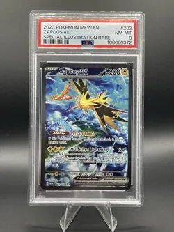 POKEMON MEW EN-151 SPECIAL ILLUSTRATION RARE ZAPDOS EX 202/165 PSA 8 - Image 1
