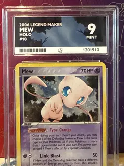 Pokemon Card Mew Holo Rare 10/92 EX Legend Maker Ace Graded 9 Mint - Image 3