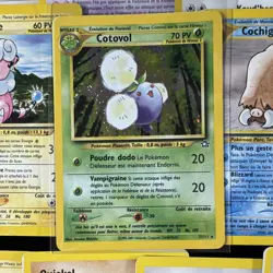 Pokemon TCG Neo Genesis French & German Lot 33 Cards Including Cotovol Holo Rare - Image 1
