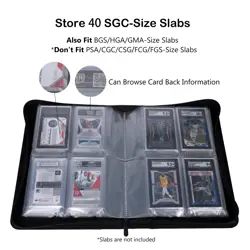 SGC-Sized Slab Binder, 4 Pockets Top Loading Card Binder fit 40 SGC Slabs, Gr... - Image 2