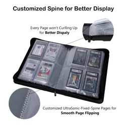SGC-Sized Slab Binder, 4 Pockets Top Loading Card Binder fit 40 SGC Slabs, Gr... - Image 5