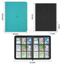 Card Binder 9 Pocket with Zipper, 648 Pockets Trading Card Holder Book, Premi... - Image 2