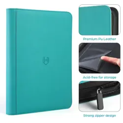 Card Binder 9 Pocket with Zipper, 648 Pockets Trading Card Holder Book, Premi... - Image 4
