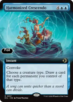 Harmonized Crescendo (Extended Art) Foil 357 Lorwyn Eclipsed NM EN - Image 1
