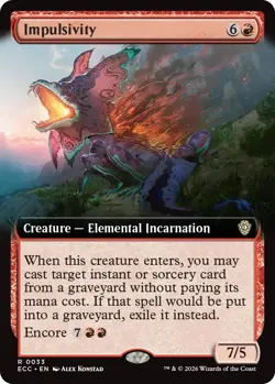 Impulsivity (Extended Art) 33 Commander: Lorwyn Eclipsed NM EN - Image 1