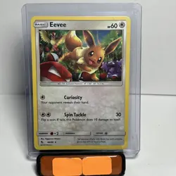 Eevee 48/68 Pokemon TCG Card Sun Moon Hidden Fates Holo Rare (Near Mint) N5 - Image 1