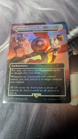 Captain America's Aid MTG Marvel Secret Lair NM Foil Unplayed SLD Sigarda's - Image 1