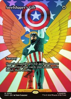 Steelshaper's Gift Foil Borderless Marvel Super Heroes NM MTG - Image 1