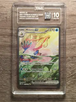 Pokemon 2024 Milotic ex #237/191 SIR Surging Sparks - TAG 10 GEM MINT - Image 1
