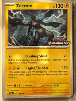 Zekrom 066/182 Paradox Rift Stamp Promo Pokemon NM - Image 1