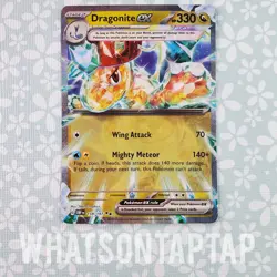 Pokemon Card Dragonite Ex 159/197 Ultra Rare Scarlet Violet Obsidian Flames LP - Image 1