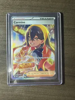 Pokemon TCG Carmine 217/167 SV06 Twilight Masquerade Holo SIR Trainer EN - Image 1