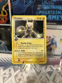 Mewtwo (Delta Species) - 24/110 - Rare Holon Phantoms Pokemon MP - Image 1