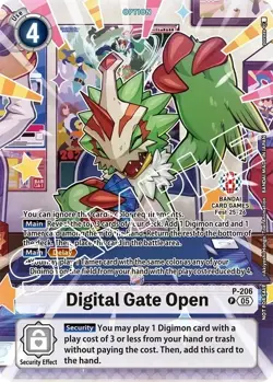 Digimon TCG Digital Gate Open P-206 BANDAI CARD GAMES FEST 25-26 - Image 1