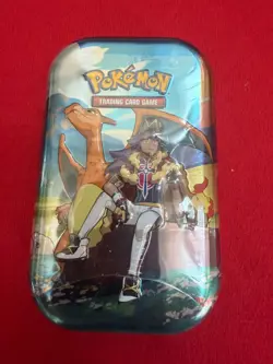 Pokemon TCG Leon & Charizard metal Crown Zenith mini tin 2 packs factory sealed - Image 1