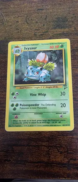 Ivysaur 44/130 Uncommon Base Set 2 Pokemon Moderately Played - Image 1