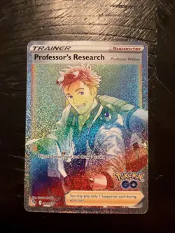 Pokemon Professor's Research Holo Secret Rare Pokemon GO 084/078 (RAINBOW) - Image 1
