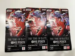 BANDAI One Piece Card Game THE TIME OF BATTLE 0P-16 NEW /SEALED 3 PACKS - Image 1