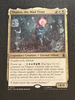 MTG Marvel Super Heroes Thanos, the Mad Titan 0233 Mythic - Image 1