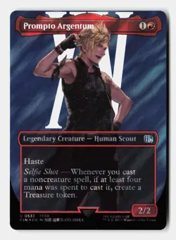 Prompto Argentum (Borderless) (Surge Foil) 532 FINAL FANTASY MTG Foil NM - Image 1