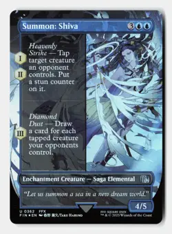 Summon: Shiva (Borderless) 362 FINAL FANTASY Magic: The Gathering Foil NM - Image 1