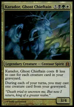 MTG Oversize Cards Karador, Ghost Chieftain Commander #207 NM - Exact Card Shown - Image 1