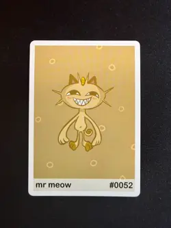Mr Meow (Meowth) 52 - Gen 1 Pookiemoot Fan Art - Pokemon - Image 1