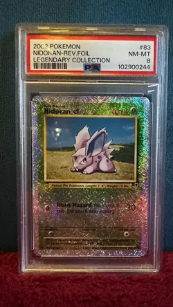 Nidoran #83 pokemon legendary collection reverse holo PSA 8 - Image 1