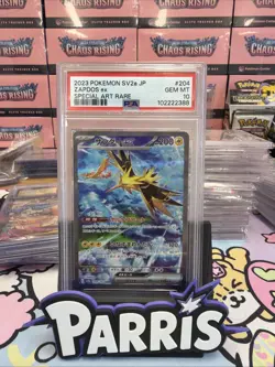 Pokemon Zapdos EX SAR 204/165 SV2a Japanese, PSA 10 Pokemon TCG - Image 1