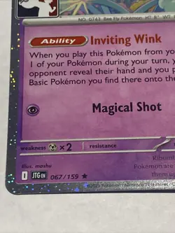 Play! Pokemon Prize Pack Series 7 Journey Together 067/159 Lillie's Ribombee - Image 3