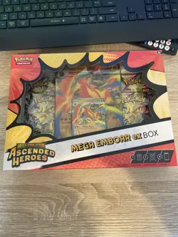 Pokemon Ascended Heroes Mega Emboar Ex Box Brand New And Sealed - Image 1