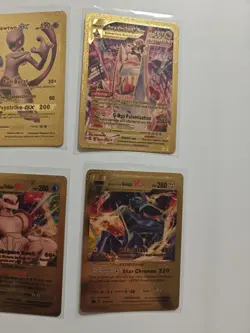 Lot Of 6 Premium Gold Foil Fan Art Collector Pokemon Non TCG - Image 4