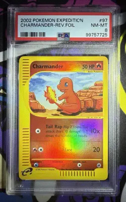 2002 Pokemon Expedition Reverse Holo Charmander #97 /165 PSA 8 - Image 1