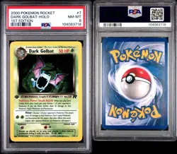 2000 Pokemon Dark Golbat 7/82 1st Edition Team Rocket Holo Rare PSA 8 NM-MT - Image 3