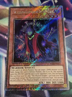 Yu-Gi-Oh! The Phantom Knights of Ancient Cloak RA04-EN263 Platinum Secret Rare M - Image 1