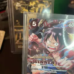 One Piece CCG Monkey.D.Luffy S01-012 Treasure Cruise WINNER SR ST01-012 NM - Image 2