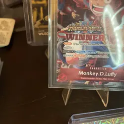 One Piece CCG Monkey.D.Luffy S01-012 Treasure Cruise WINNER SR ST01-012 NM - Image 3
