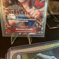 One Piece CCG Monkey.D.Luffy S01-012 Treasure Cruise WINNER SR ST01-012 NM - Image 4
