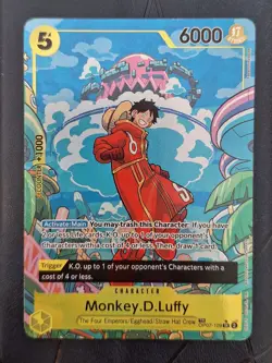 One Piece TCG OP07-109 Monkey D. Luffy Treasure Rare (TR) Two Legends Foil HP - Image 1